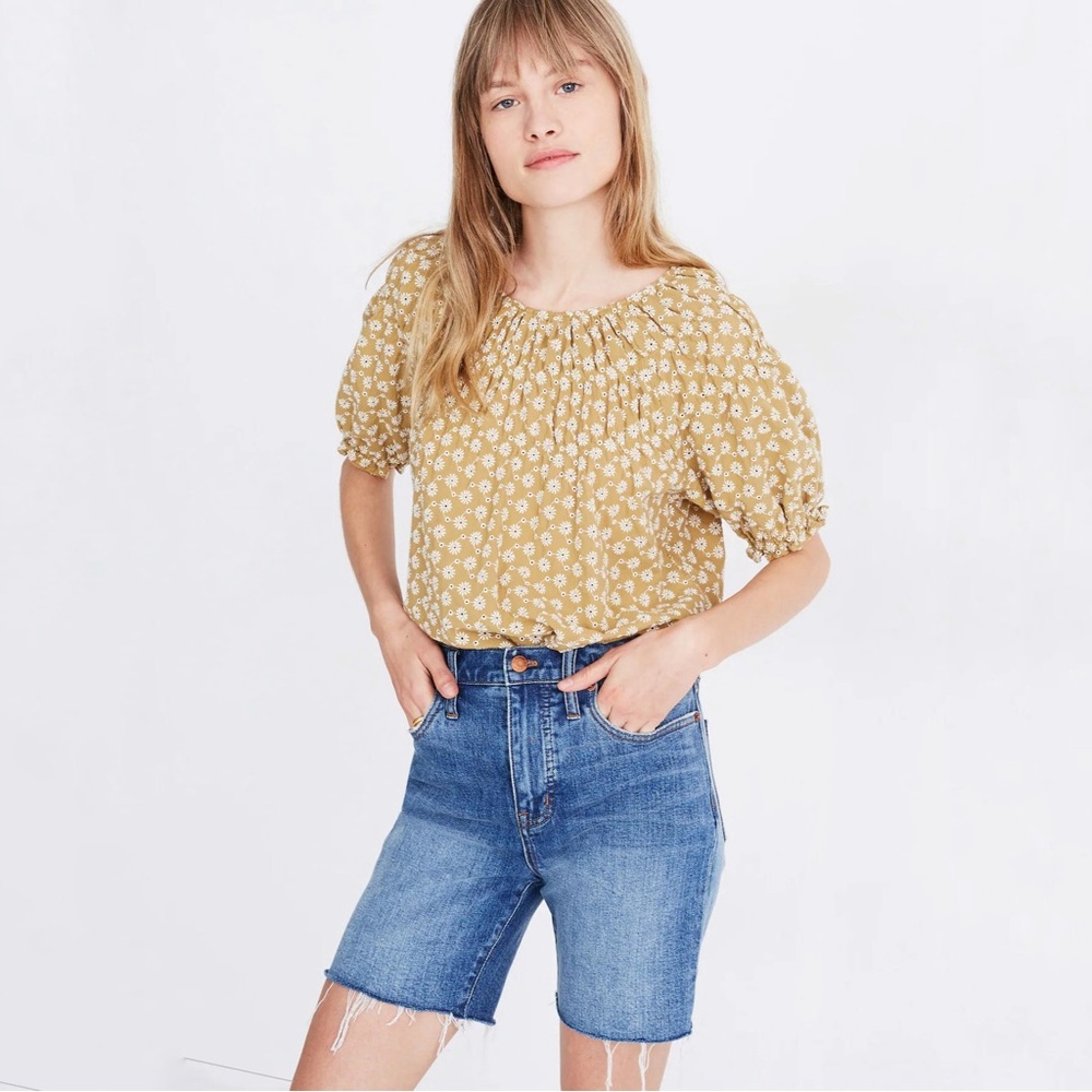 Madewell High-Rise Mid-Length Denim Shorts in Gosford Wash Size 24